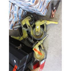 4 Industrial 5" casters - used