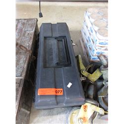 Plastic tool box & contents - used