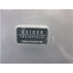 .999 Fine Silver Geiger German Mint Bar - 5 grams
