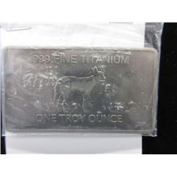 .999 Fine Titanium Australian Mint Bar