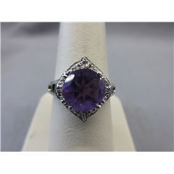 Diamond & Amethyst Dinner Ring