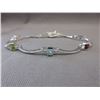 Image 1 : 3.60 CTW Princess Cut Multi-Gemstone Bracelet