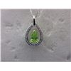 Image 1 : Peridot Necklace set with 3 Diamonds