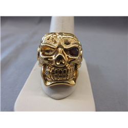 Skull Design Biker Ring