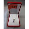Image 2 : Pear Cut Amethyst & Diamond Necklace