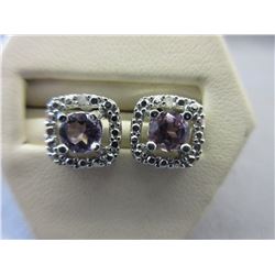 New Diamond & Purple Amethyst Earrings