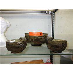 6 Vintage French glass bowls