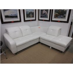 NEW - Leather 3 Piece Sectional Sofa