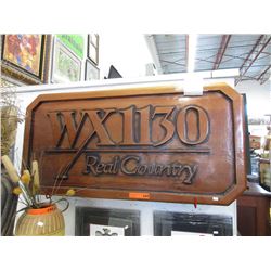 Vintage - Wood WX1130 Radio sign