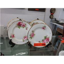 4 Royal Albert bone china side plates