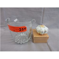 Small crystal ice bucket & new trinket box