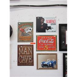 5 Tin signs of assorted images