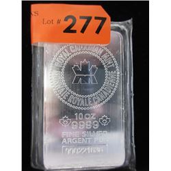 10 Troy Oz. Royal CDA Mint .9999 Silver Bar