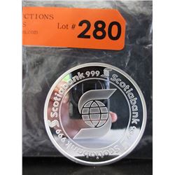 RARE - 5 Troy Oz. ScotiaBank .999 Silver Round