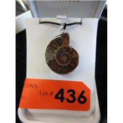 New - Ammonite fossil pendant