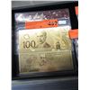 Image 1 : 2 Gold foil novelty bank notes