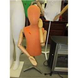 Child size torso mannequin on stand - used