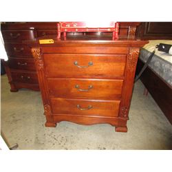 Large 3-drawer bedside table