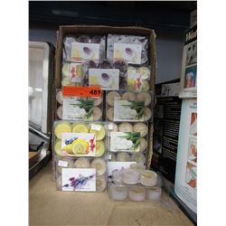 Case of scented tea lights
