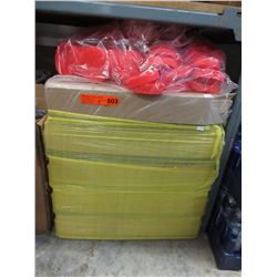 5 Cases of jars with plastic lids