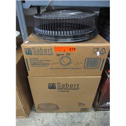 16" Plastic deli platters with dome lids