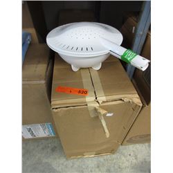 2 Cases of new food strainers with lids