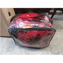 Red & black satin comforter