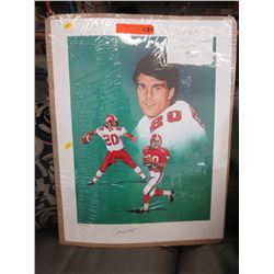 Doug Flutie signed & numbered lithograph