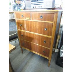 Vintage waterfall veneer dresser