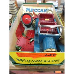 Meccano parts & Japanese tin car