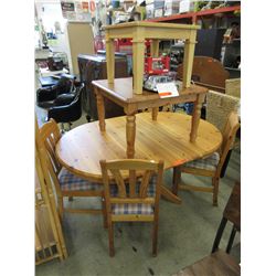 Wood table & chair set plus more