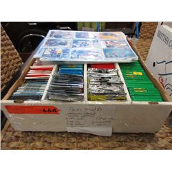 Box of assorted trading cards