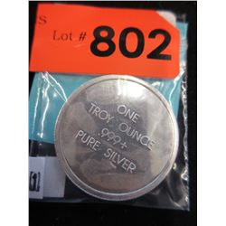 1 Ounce - .999 Fine Silver Round