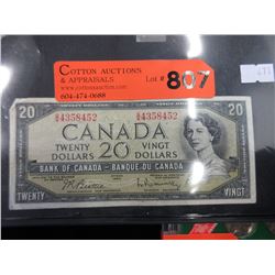 1954 Canadian $20 dollar bill