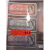 Image 1 : 3 Canadian 1954 bank notes
