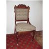 Image 5 : Eastlake Victorian Parlor Chair, nice covering, caster on front legs.