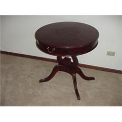 Duncan Phyfe Lyre 28in. Round Lamp Table