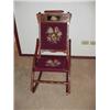 Image 1 : Eastlake Victorian Folding Rocker, patterned seat.