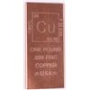 Image 1 : 1 Pound Fine Copper Bullion Bar