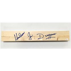 Jim "Hacksaw" Duggan Signed 2x4 (JSA COA)