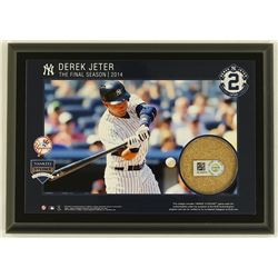Derek Jeter "The Final Season 2014" 5x7 Photo Plaque with Authentic Game-Used Yankee Stadium Dirt (M