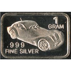 1 Gram .999 Silver Vintage Car Bullion Bar