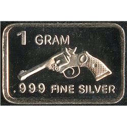 1 Gram .999 Silver Revolver Bullion Bar