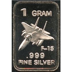 1 Gram .999 Silver USAF F-15 Bullion Bar