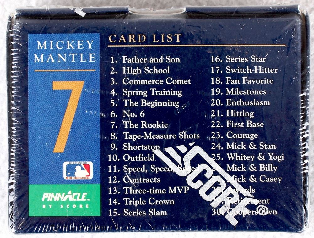 Complete Set Of 30 Mickey Mantle 1992 Pinnacle Baseball Cards