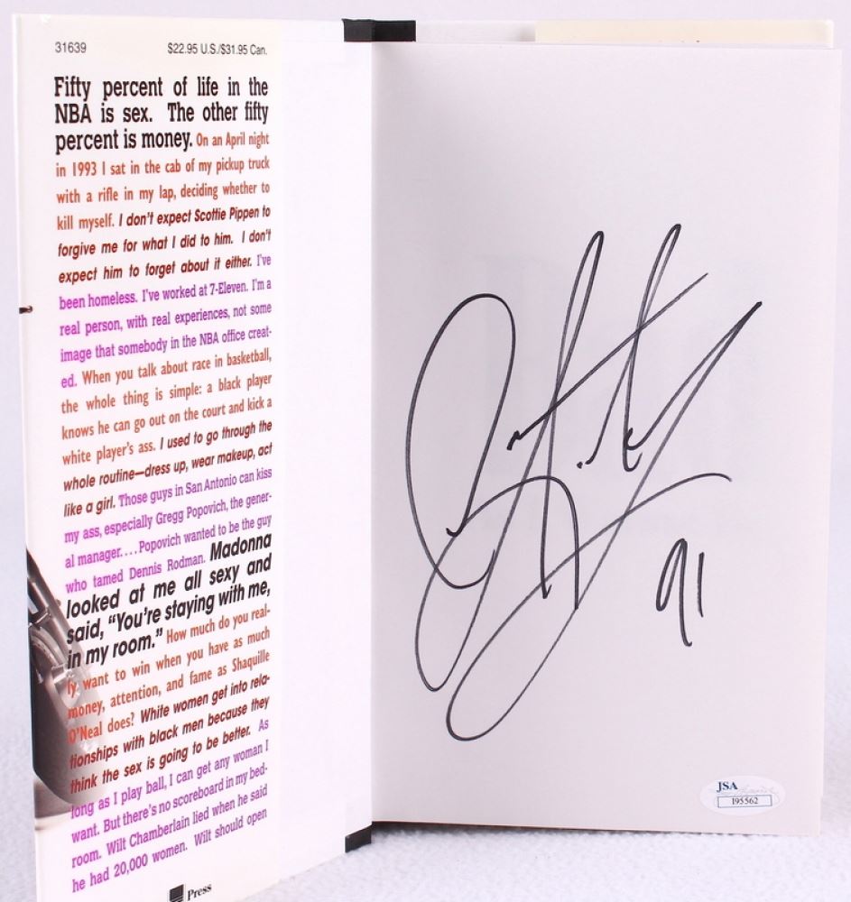 Dennis Rodman Signed Bad As I Wanna Be Hardcover Book Jsa Coa