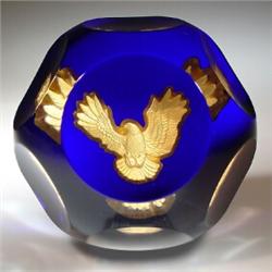 Baccarat Eagle sulphide paperweight
