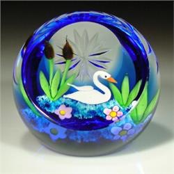 Caithness Glass "Swan" paperweight