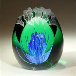 Caithness 1997 "Blue Lagoon" paperweight