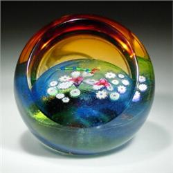 Caithness Glass "Sunset Pool" paperweight